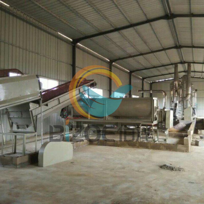 100TPD Yam starch production line is being installed in Angola